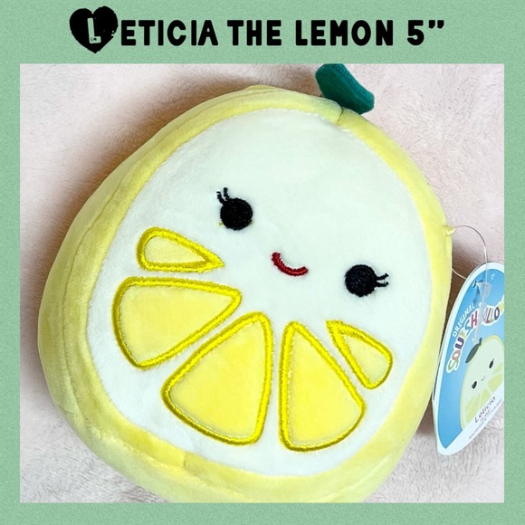 Leticia the Lemon Squishmallow 5” Fruit Squish - Picture 1 of 4